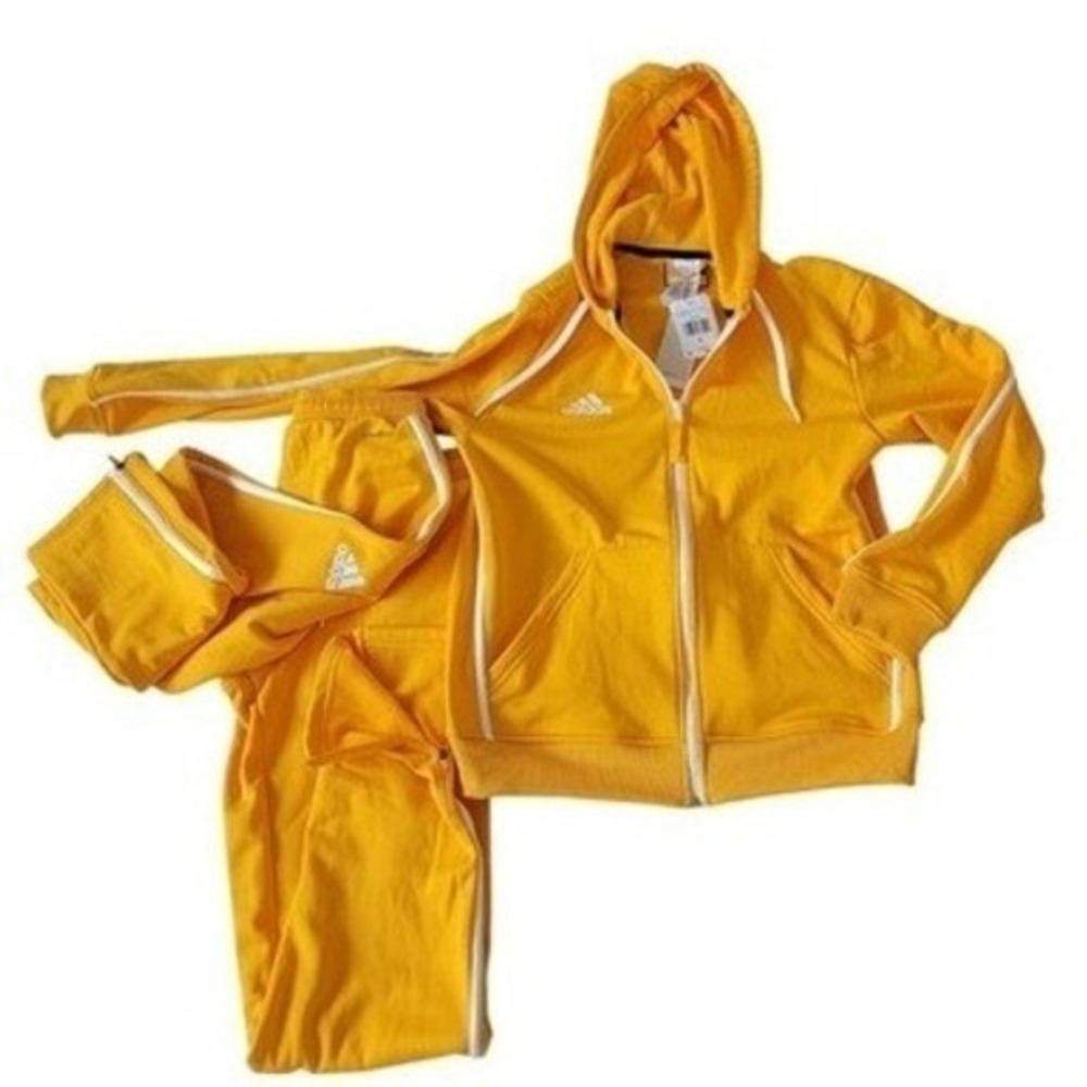 Adidas Yellow Tracksuit Set NWT  Matching Hoodie + Pants | Athleisure Y2K style